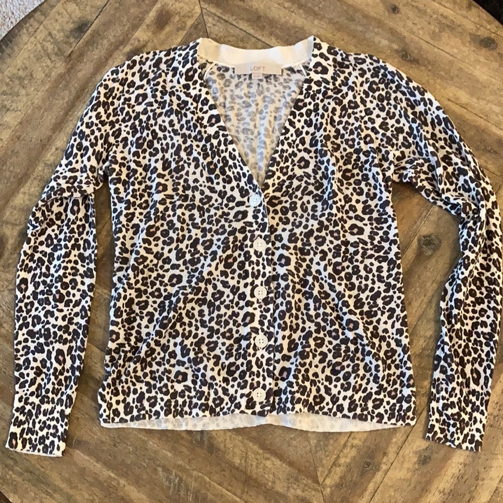 LOFT Button Up Sweater